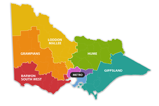 Region map of Victoria